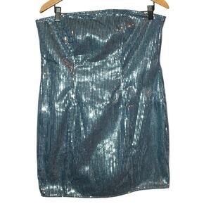 Pretty Little Thing NWT Sequin Strapless Mini Dress Size 10